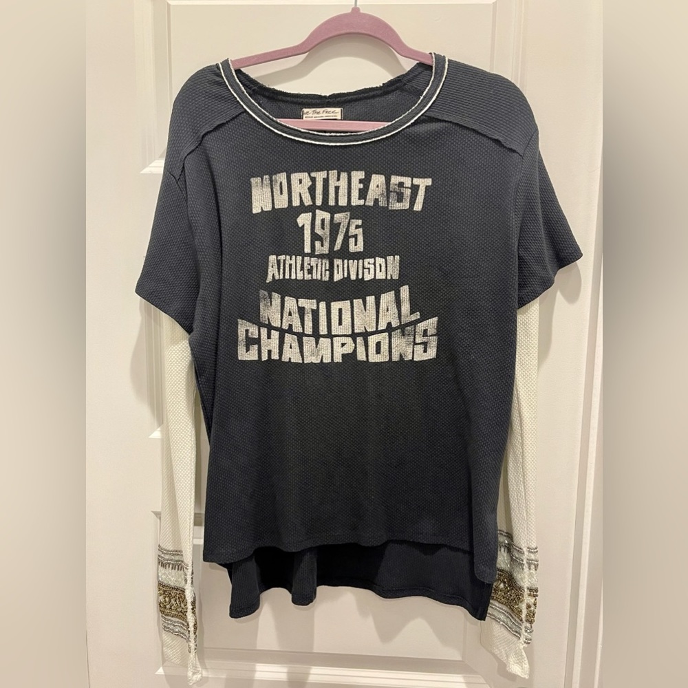 Free People washed black combo For the love of geo twofer sz m